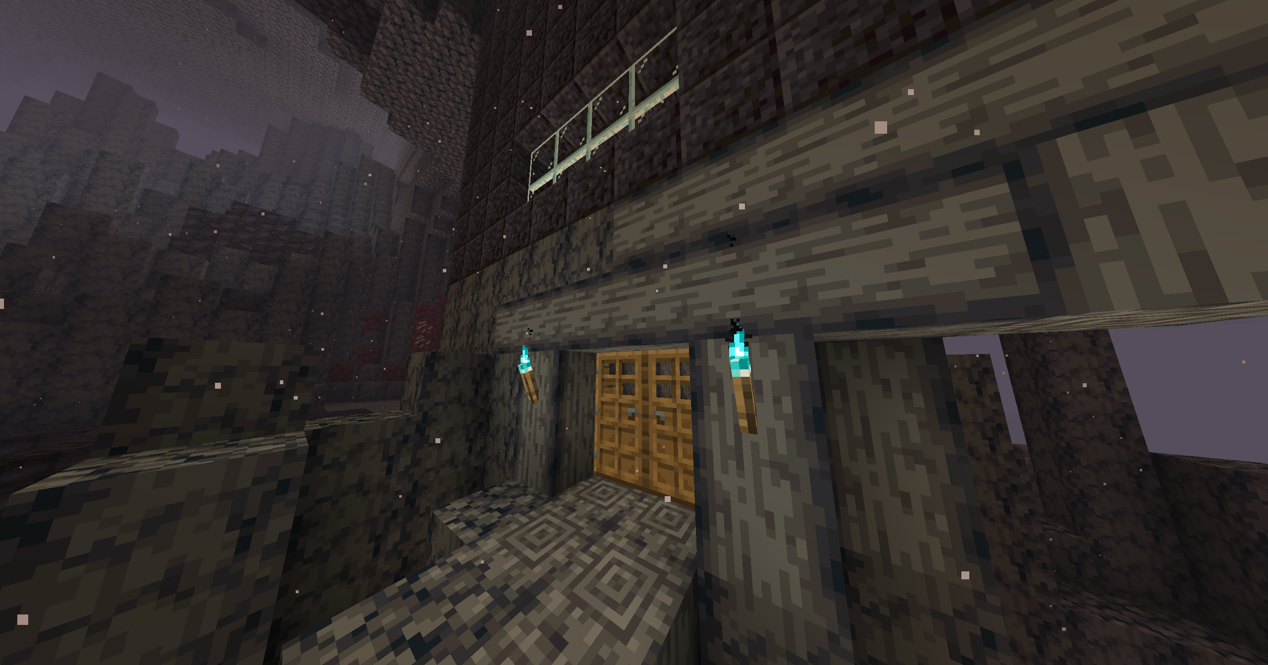 Soul torches and basalt are just one of the few neat blocks for building!